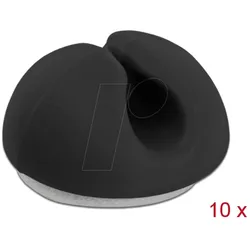 DELOCK 18343 - Kabelhalter Mini Set 10 Stück schwarz