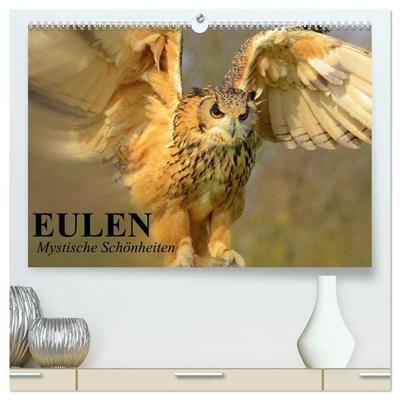Eulen. Mystische Schönheiten (hochwertiger Premium Wandkalender 2027 DIN A2 quer), Kunstdruck in Hochglanz