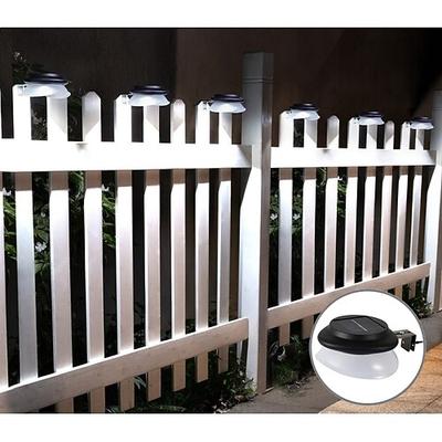 Solar-Zaunleuchten, Außenwandleuchten, 9 superhelle, wasserdichte, kabellose Sicherheit für Gartenmauer, Hofdeck