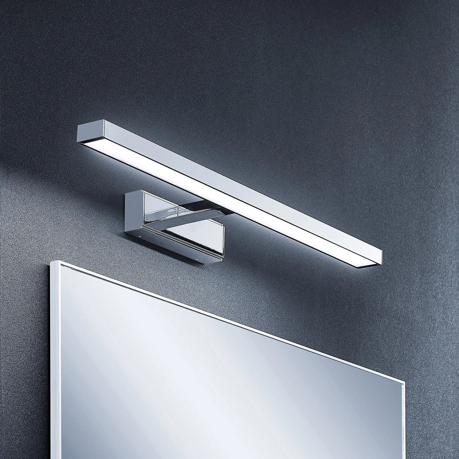 Lindby Jukka LED Wandlamp Chroom/Zilver voor Badkamer