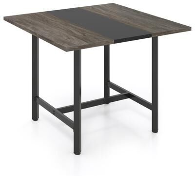 Costway 39.5 Inches Square Conference Table Meeting Room Table with Thickened Tabletop-Grey