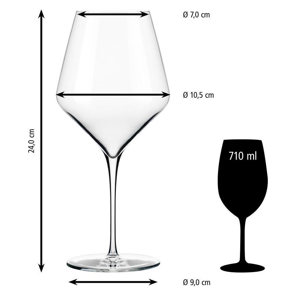 Libbey Rotweingläser Prism 710,0 ml, 12 St. (71 cl, 12 Gläser, Rotweingläser) (70024)