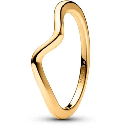 Pandora 163095C00 Damenring Polierte Welle Goldfarben, 58/18,5