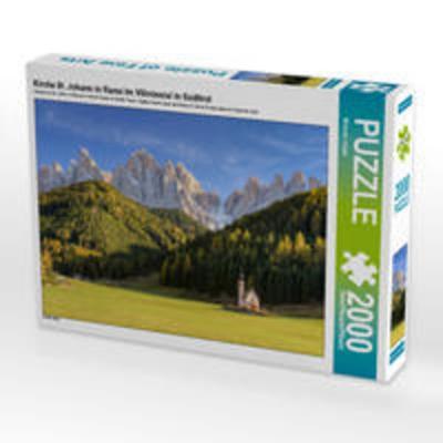 CALVENDO Puzzle Kirche St. Johann in Ranui im Villnösstal in Südtirol 2000 Teile Lege-Größe 90 x 67 cm Foto-Puzzle Bild von Michael Valjak