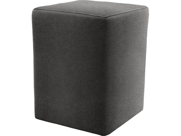 Hocker LOOKS XX , grau (anthrazit), B:38cm H:47cm T:38cm, 100% Polyester, LOOKS BY WOLFGANG JOOP, Hocker, Hocker, kubische Form, ideal als Fußablage