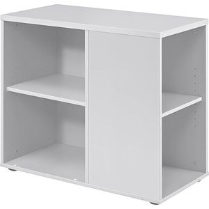 Hammerbacher Standcontainer B-Serie, weiß, mit 4 Fächern, Tiefe 80cm