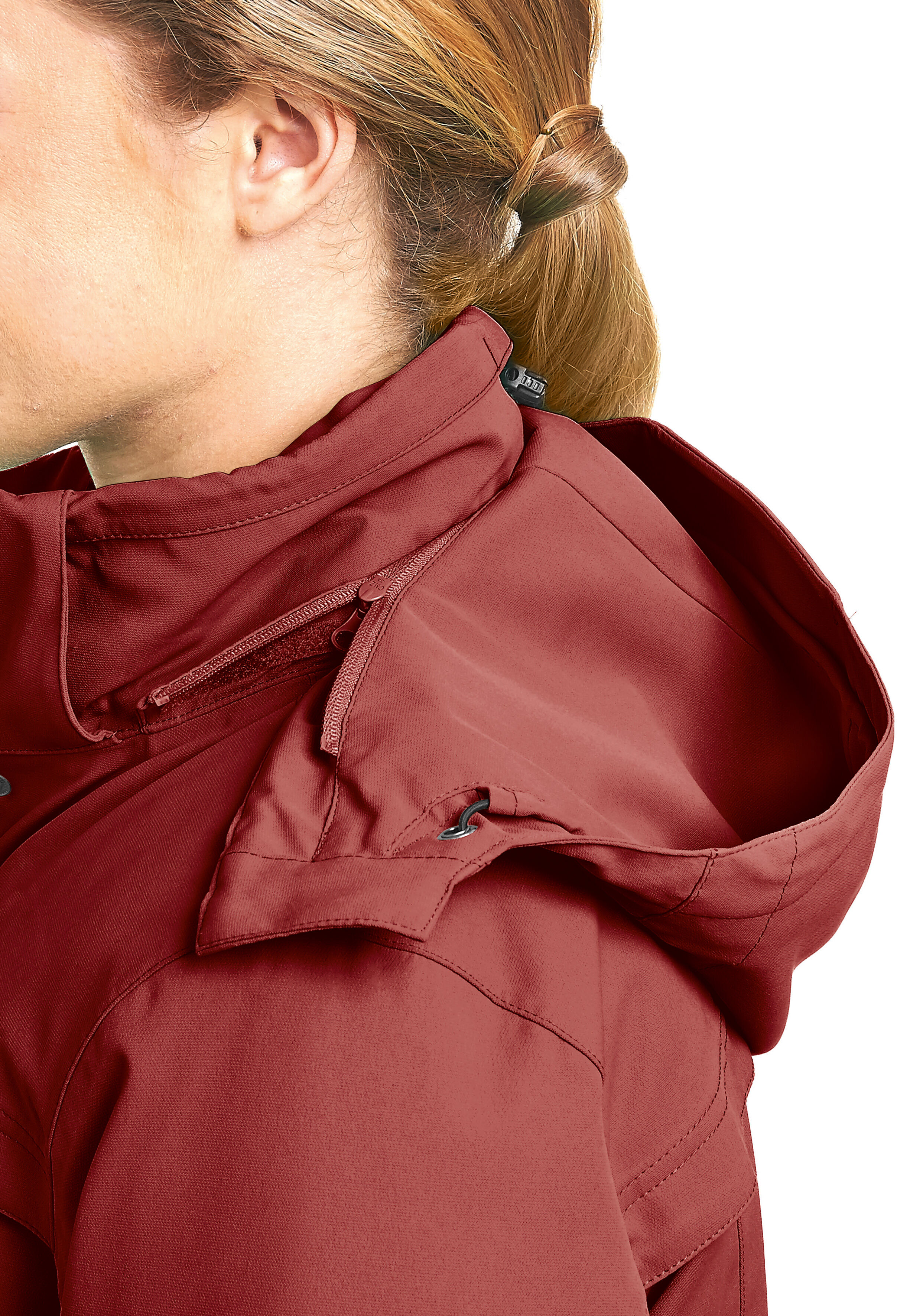 Maier Sports "Lisbon" warme Damen Jacke, wattierte Regenjacke, wasserdicht + atmungsaktiv rot 44