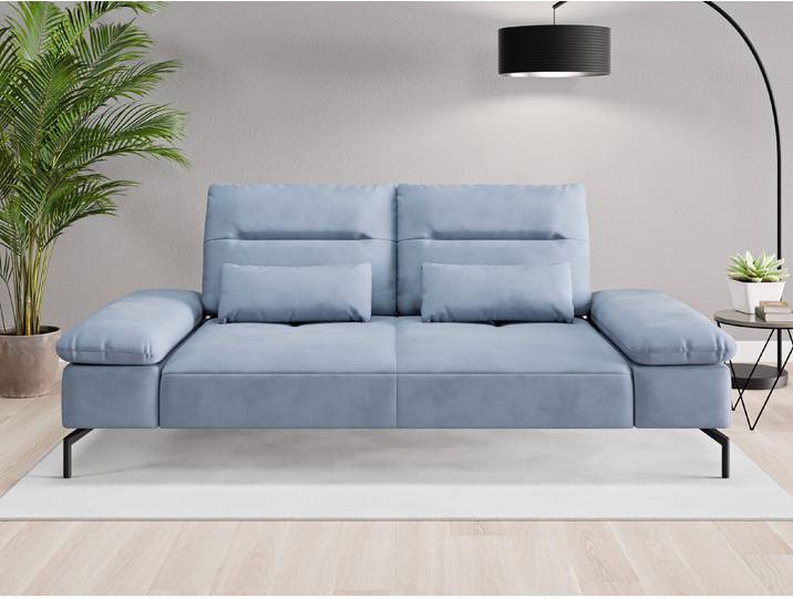 Einzelsofa Tokio - Blau (Jeansblau) - Vintage Velours