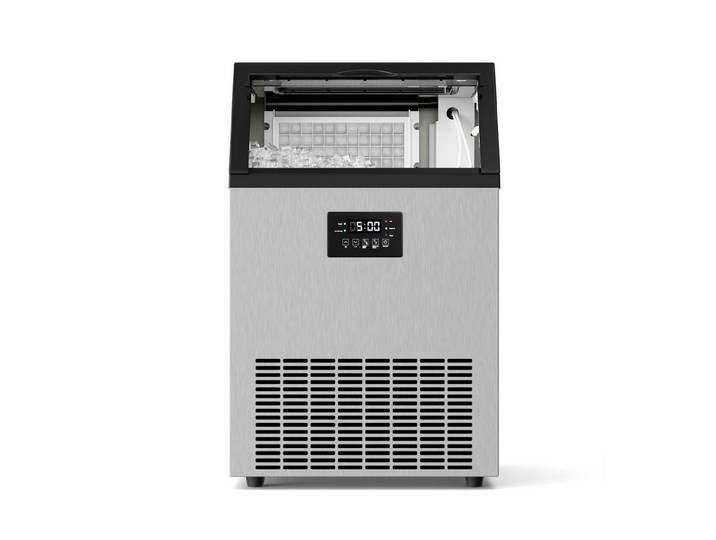 Klarstein Eiswürfelmaschine Glacial industrieller Eiswürfelbereiter 45 kg/24h LED Selbstreinigung, Eismaschine Eiswürfelmaschine industriell 45 kg/24h für Gastro