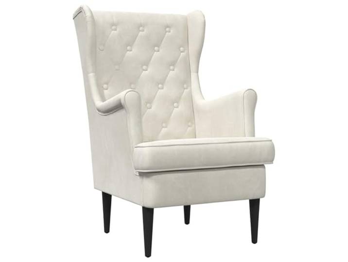 GHVBNMF Polstersessel Creme Samt Lesesessel mit Holzbeinen 65x79x100cm Gemütlicher Relaxsessel aus weichem Samtstoff mit ergonomischer Rückenlehne für Schlafzimmer und Wohnbereich.