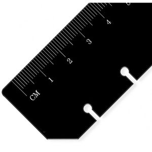 Filofax Lineal 343609, 20 cm, Kunststoff, flexibel, schwarz