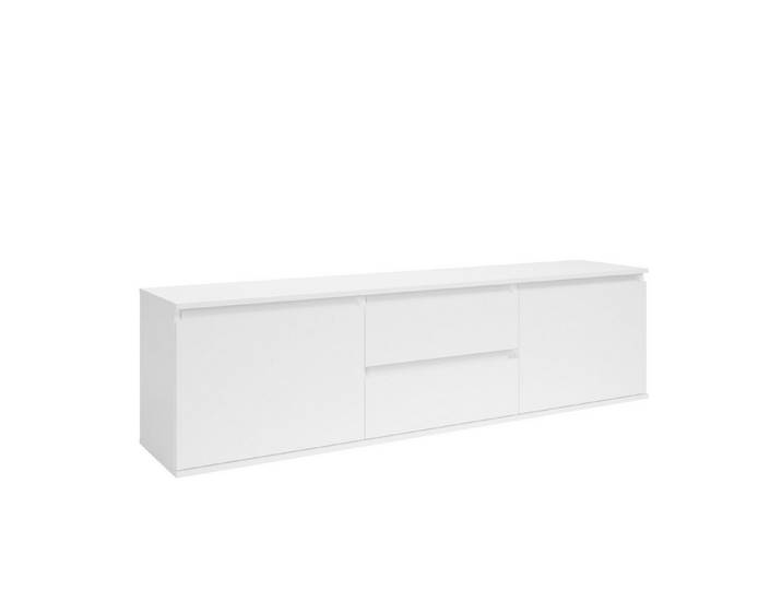 PREISBRECHER Lowboard Brest, in Weiß, Holzwerkstoff - 180x50x38cm (BxHxT)