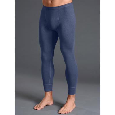 Lange Unterhose KINGS CLUB, Herren, Gr. 5, 2 Stk., blau (marine, meliert), 100% Baumwolle, Unterhosen Lange Unterhose
