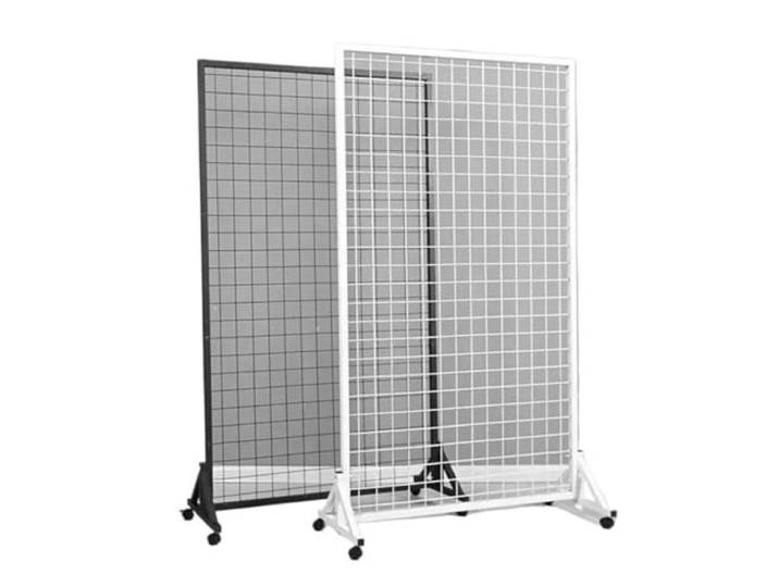 1 x 60 100 cm, einfach zu installierender Metall-Grill-Pegboard-Rack Paneelregal-Organizer, Warenregale mit Bodenständern(50x100cm)