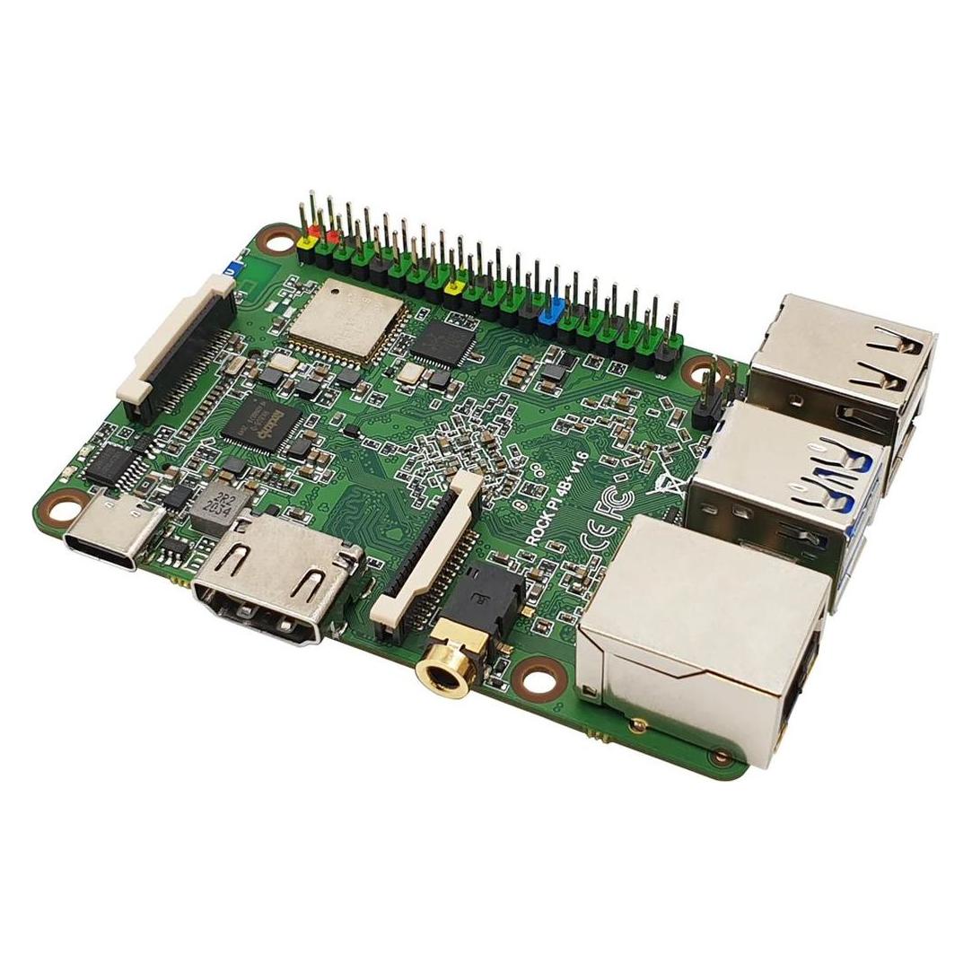 Allnet Rock Pi 4 Model B OP1 2GB/16GB (mit Dualband 2,4/5GHz WLAN/Bluetooth 5.0) internal Antenna (RS114B+D2E16)