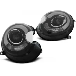 Scheinwerfer LED Tagfahrlicht Optik passend für Mini One Cooper Bj. 06-14 Schwarz LTI
