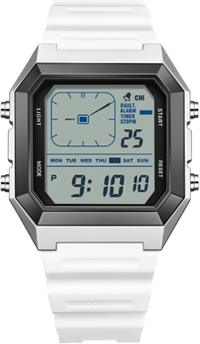 Modern Mode Marketplace Ultimate Mens Waterproof LED Sports Digital Watch Multifunction Electronic Alarm Timepiece white