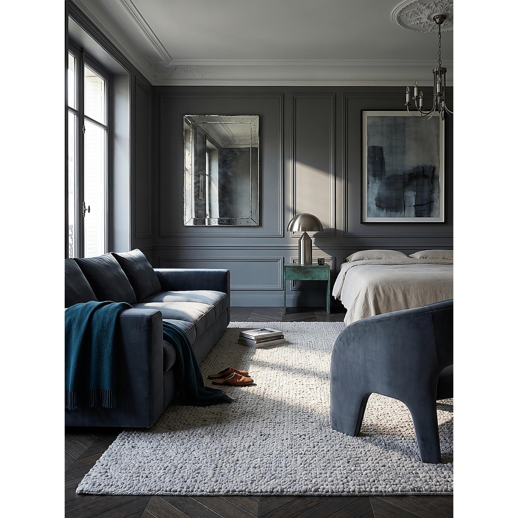 Teppich Kurzflor Hellgrau 160 x 230 cm - GLAVEN Kadima Design