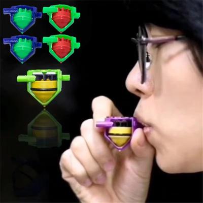 Inspired Finds Colorful Spinning Top Plastic Gyroscope Toy Set Classic Whistle Spinner For Kids Fun 1pcs Random Color