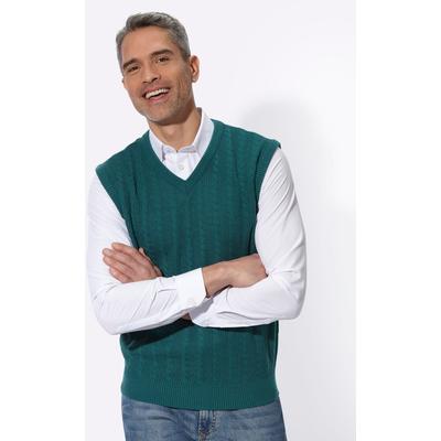 Pullunder CLASSIC "Pullunder", Herren, Gr. 54, grün (petrol), 100% Polyacryl, unifarben, Pullover Pullunder