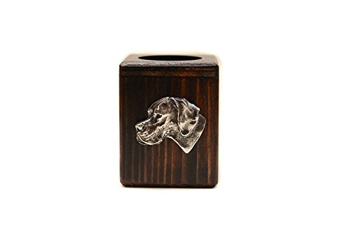 Art-Dog Engelse Pointer houten kandelaar voor waxinelichtjes