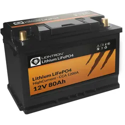Liontron Lithium-Akku HighCurrent Hochstromfähig 12,8 V / 80 Ah / CCA 1200 A