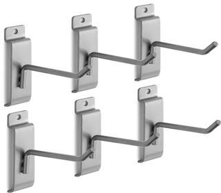 "NewAge Products Slatwall Accessories - 4"" Single Hooks (Pack of 6)"