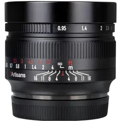 7artisans 50mm f/16 - 0,95, Fuji X (Fujifilm X, APS-C / DX), Objektiv, Schwarz