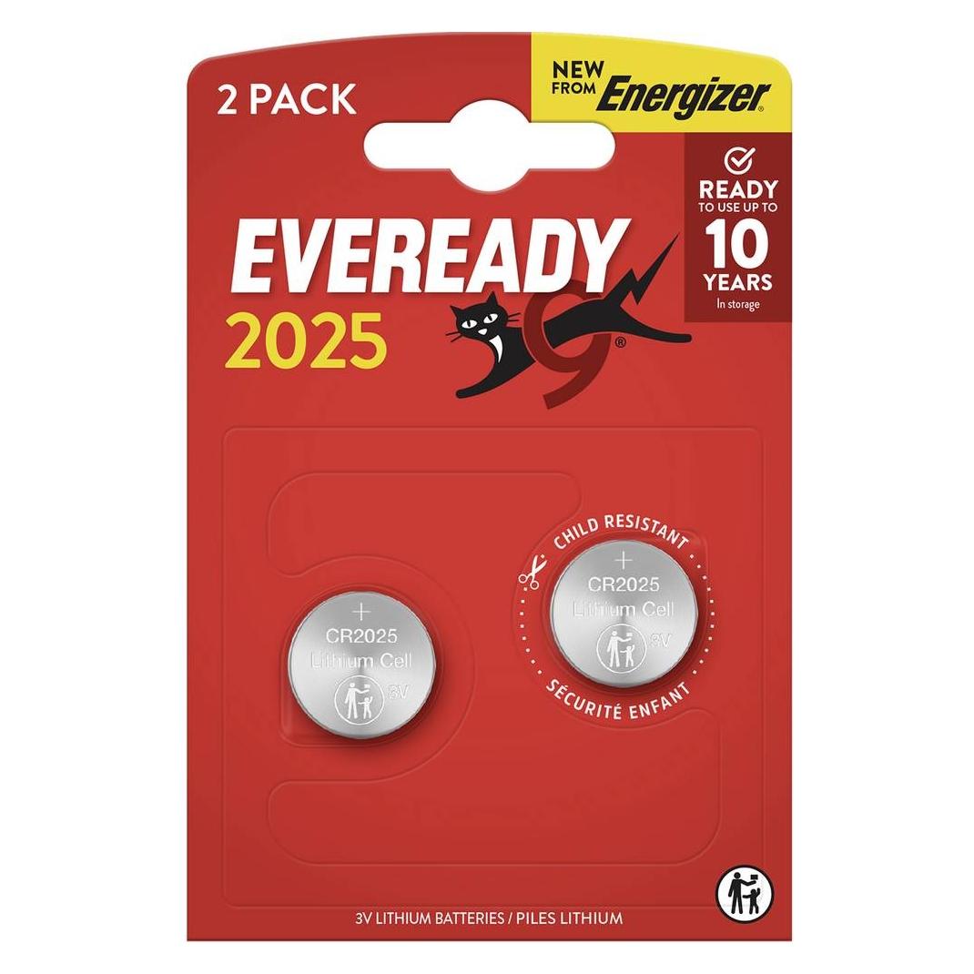 Eveready Knopfzelle CR 2025 3 V 2 St. E304439300 (2 Stk.) (E304439300)