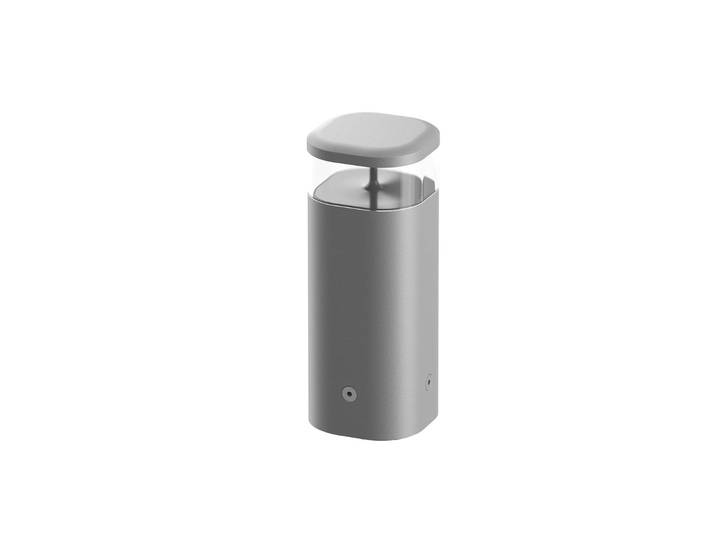 Flos Architectural LED Sockelleuchte Pointbreak Bollard 2, alu / grau / zink, Aluminium, Design, LED Außenleuchte