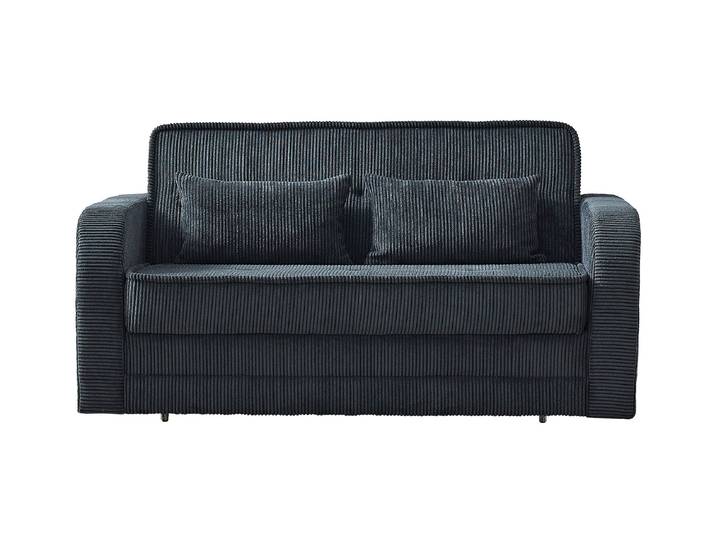 Schlafsofa Cord anthrazit Bettkasten ausziehbar 171 cm - MOLERON