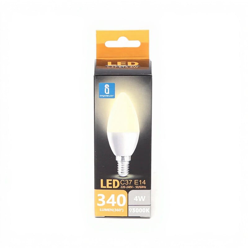 Aigostar LED A5 C37 E14 4 W 3000K Gele lamp