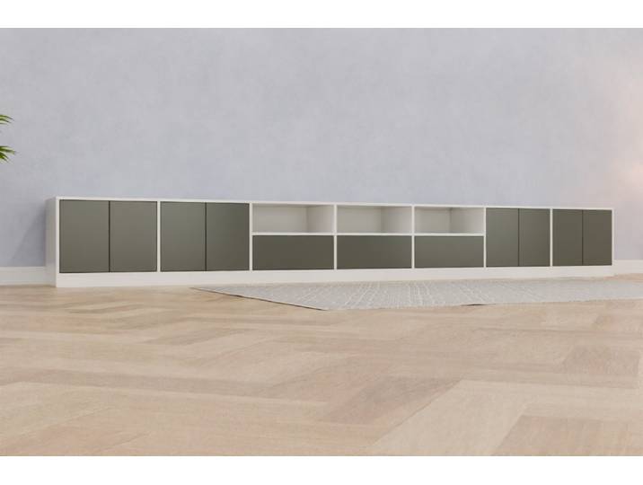 TV-Möbel nach Maß - RAL 7010 Zeltgrau - 57x450x50cm - Individuell konfigurieren