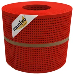 zaun zu® Sichtschutzstreifen PP Premium Gelocht 30 Prozent Streifen Rot 26m