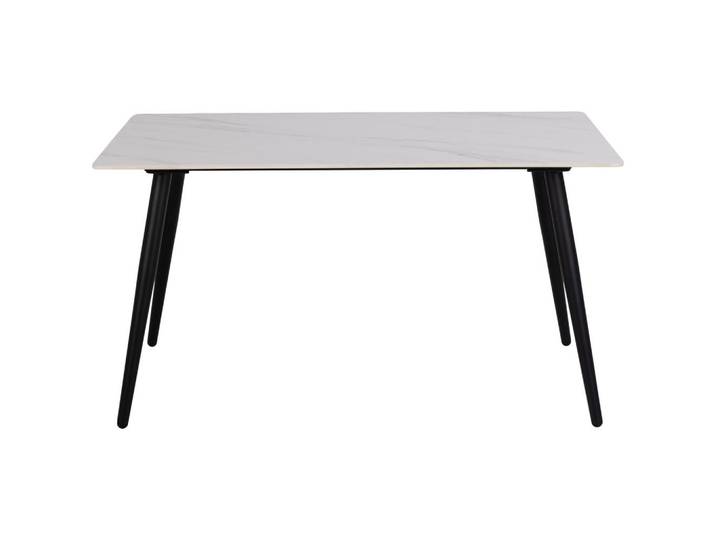 P & B Esstisch, Weiss, Metall, Keramik, rechteckig, konisch, 80x75x140 cm, Esszimmer, Esstische, Esstische Keramik