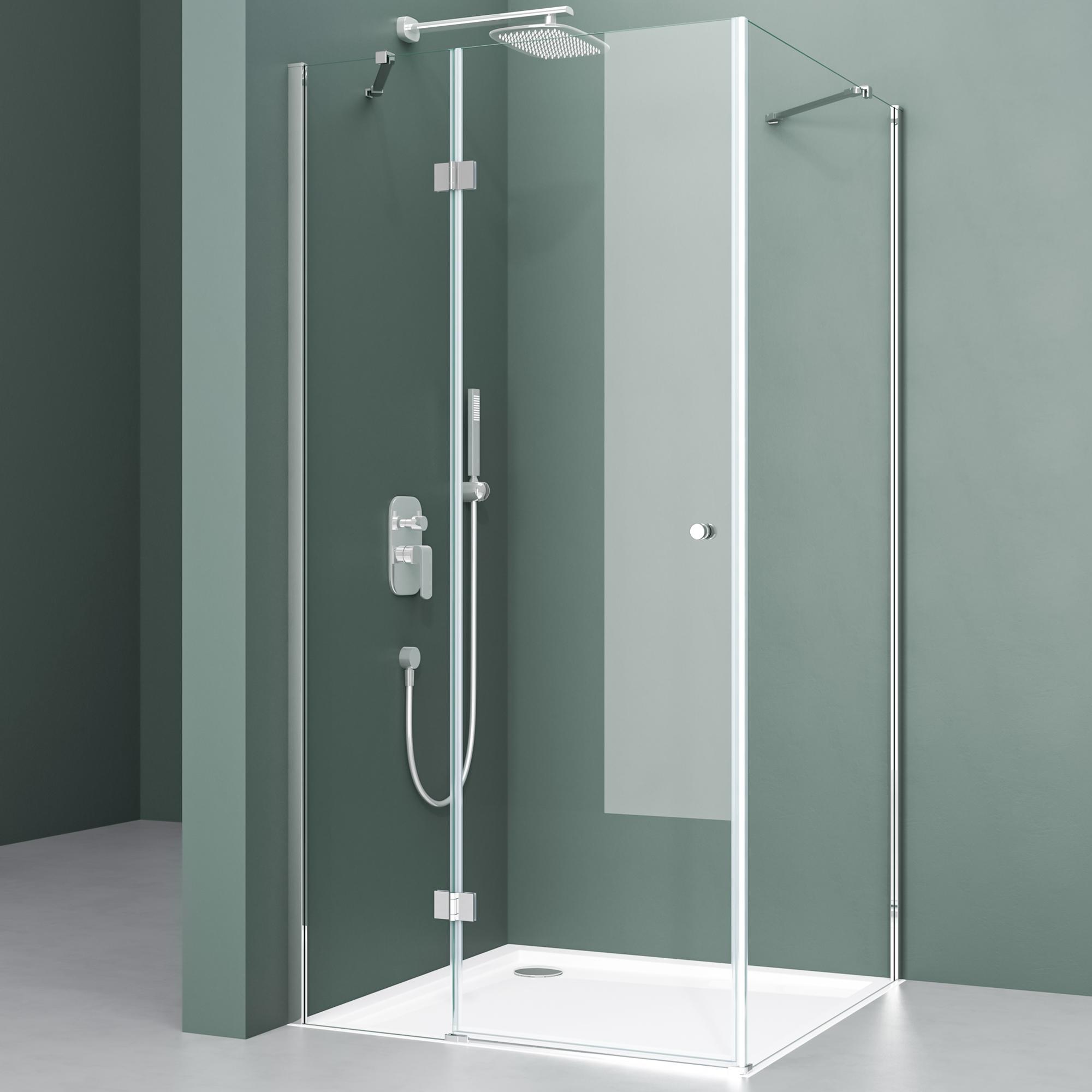 Mai & Mai Duschkabine mit Duschtasse 70x140cm 6mm Sicherheitsglas mit Easy-Clean durch NANO-Beschichtung Duschwand Duschabtrennung R05k