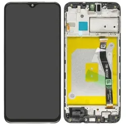 Samsung LCD + Touch + Frame für M205F Galaxy M20 - black (Display), Mobilgerät Ersatzteile, Schwarz