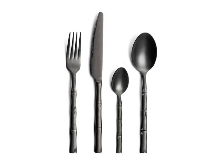 Ménagère 16 couverts en acier inox noir mat