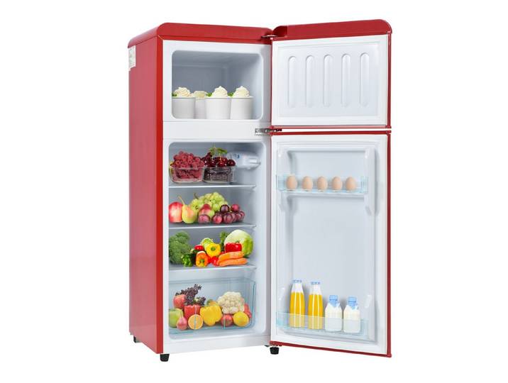 Blossom Kühlschrank BCD-102A, 105.5 cm hoch, 41 cm breit, Mini Kühlschrank Freistehend, Doppeltür Kühlschrank, 28L Gefrierfach
