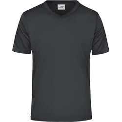 James & Nicholson Herren V-Ausschnitt Sport T-Shirt JN736 black M