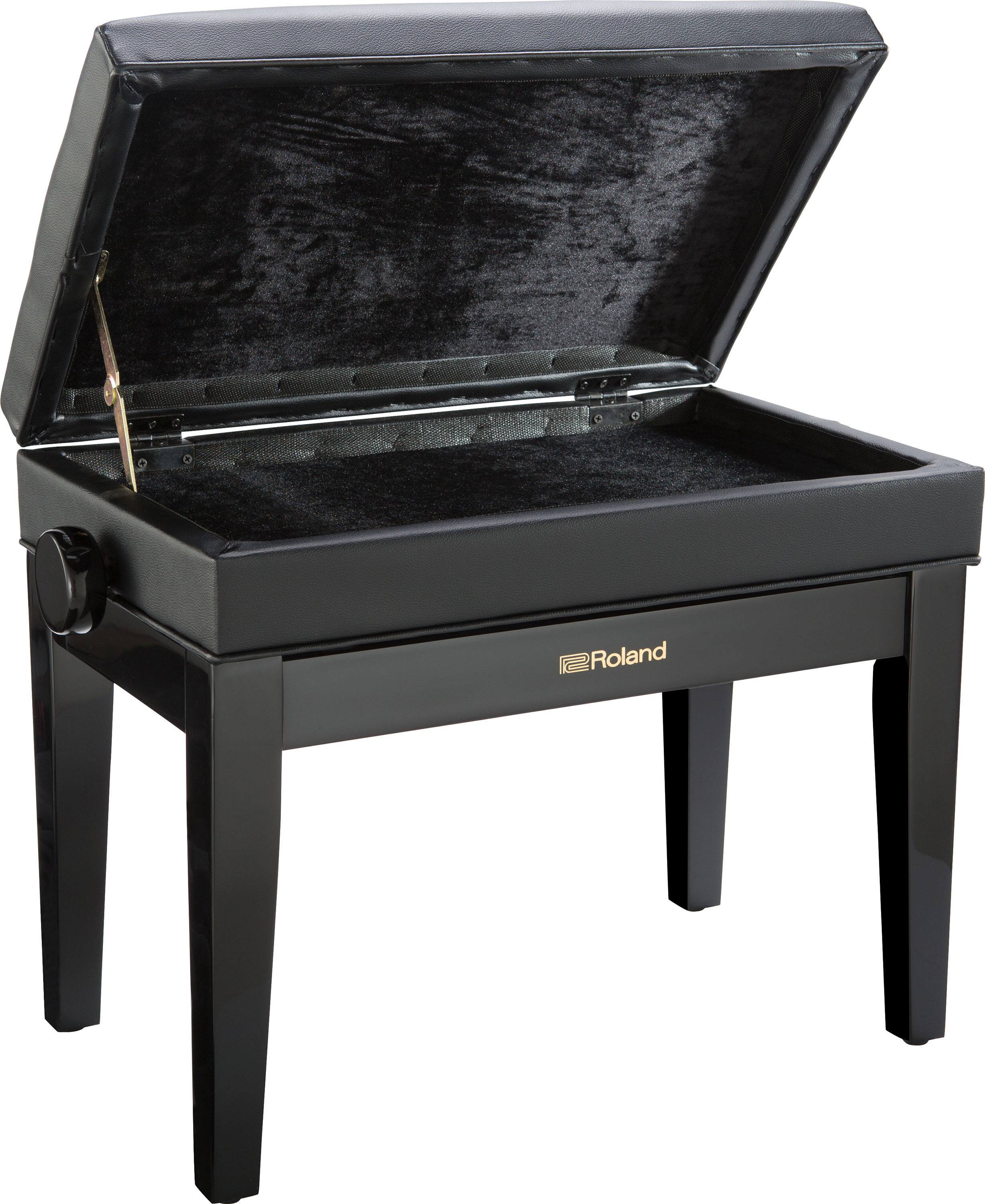 Roland RPB-400PE PLATINUM Banco Piano Preto Polido Regulação Altura