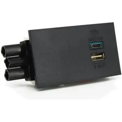 Dataflex Bento Desktop Locker Zubehör USB A/C Ladestation 30W (26.103), schwarz (30 W, 1 Port), USB Ladegerät, Schwarz