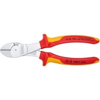 Kraft-Seitenschneider 74 06 180, Schneid-Zange rot/gelb, VDE-geprüft