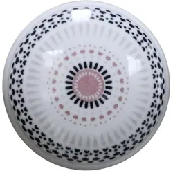 Chic Antique Runder Griff mit Muster, Ø4 cm, rosa