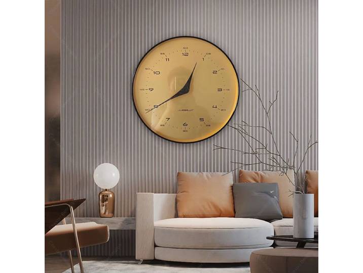 Horloge murale circulaire de luxe, 1 pièce, silencieuse, nouvelle maison chinoise, salon, horloge Simple, décoration de la maison