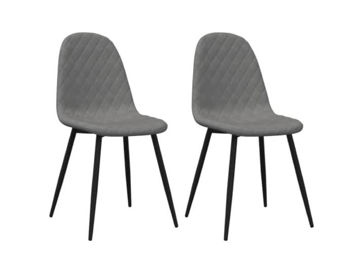 KGHERMDF Esszimmerstühle 2 STK. Hellgrau Samt Polsterung, Ergonomisch, Metallbeine, Pulverbeschichtet, Stabil, 110 kg Belastbar