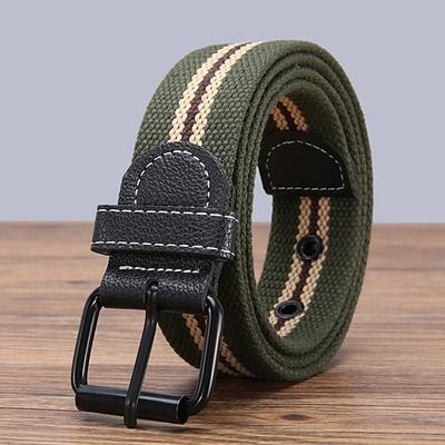 Herren Gürtel Segeltuch Streetwear Zeitgenössisch Freizeit Gestreift Blau Schwarz Täglich Outdoor Taillengürtel