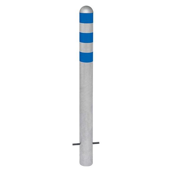 Moravia Ladesäulen Rammschutz-Poller Ø 108 mm Stahl mit blauen Reflexringe (168.20.618)