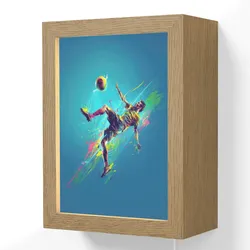 WANDLEUCHTE Fußballer - Farbspritzer - Farbenfroh - Ball 15x20 cm Wandlampe