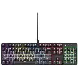 Trust GXT 871 Zora Tastatur Gaming USB QWERTY US Englisch Schwarz (US, Kabelgebunden), Tastatur, Schwarz